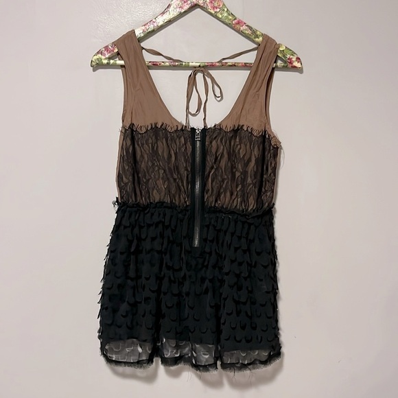 Y2K Miss me long flowey tank silk and lace blend small - Picture 2 of 5
